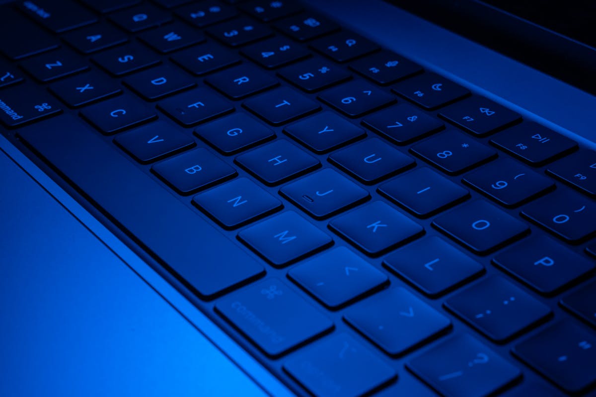 Clavier d'ordinateur en gros plan