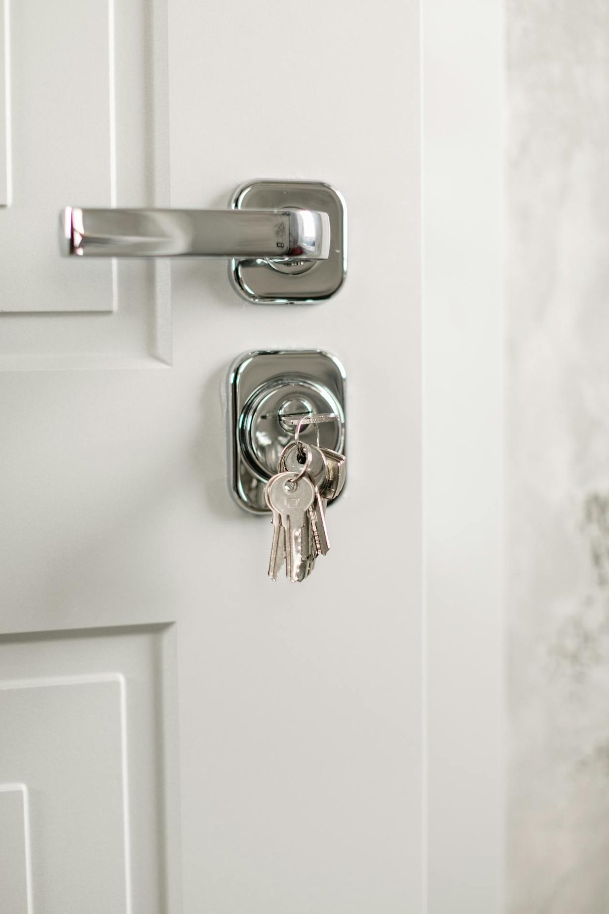 Clé dans une serrure de porte